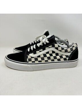Vans Old Skool Checkerboard Black White  Skate Shoes Size 10.5 Men / 12 Wmns